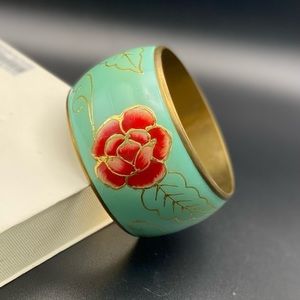 Vintage Floral Bangle Bracelet